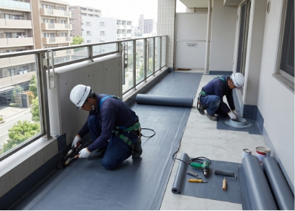ベランダシート防水工事